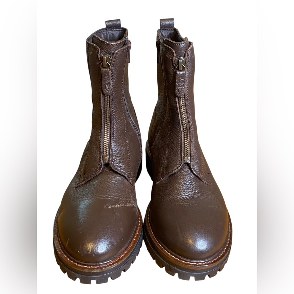 Alberto Torresi Italian Leather Midcalf Side Zip Boots women’s Size 40 or U.S 9 - Picture 3 of 13